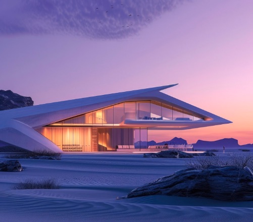 Modernes Haus als erreichtes Ziel